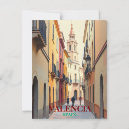 Valencia Spanien Reisen Kunst Vintag Postkarte