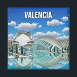 Valencia Spanien Reisen Magnet<br><div class="desc">Valencia, an der Südostküste Spaniens gelegen, ist eine lebendige Stadt, die historischen Charme und futuristischen Flair wunderbar verbindet. Valencia ist bekannt für sein sonniges mediterranes Klima, seine reiche Kultur und seine köstliche Küche. Hier finden Sie für jeden Geschmack etwas. Das historische Stadtzentrum ist reich an gotischer und romanischer Architektur, einschließlich...</div>
