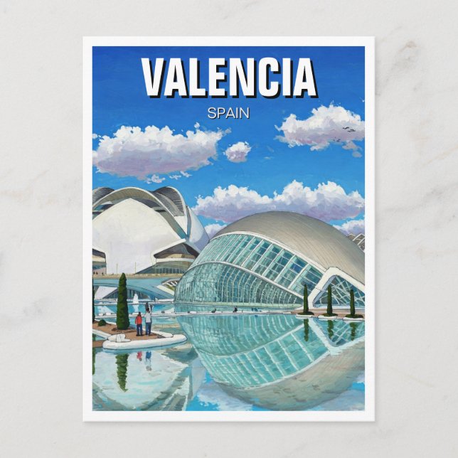 Valencia Spanien Reisen Postkarte (Vorderseite)