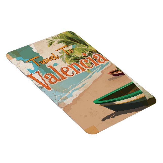 Valencia, Spanien Vintages Ferienplakat Magnet (Rechte Seite)