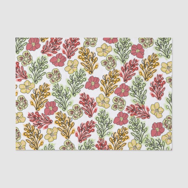 Valencia Spanische Flora und Weinberge Seidenpapier (Vorderseite)