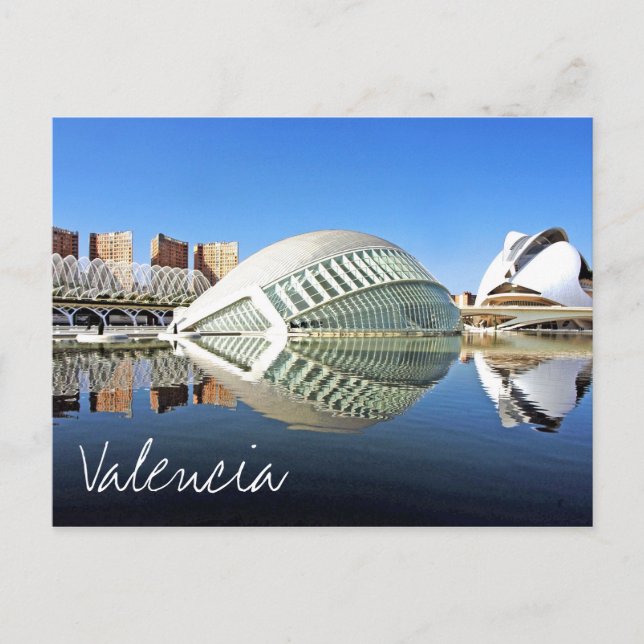 Valencia, Stadt der Künste und Wissenschaften Postkarte (Vorderseite)