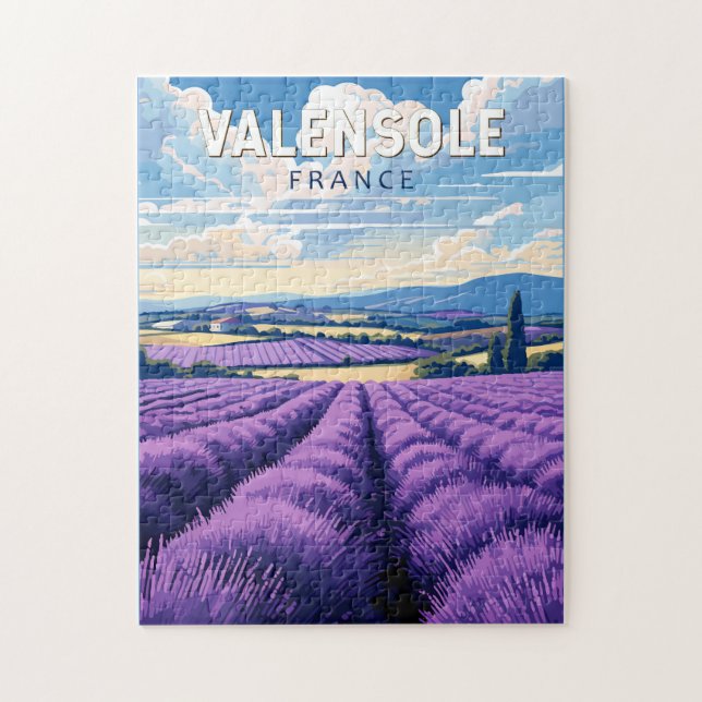 Valensole France Travel Art Vintag (Vertikal)