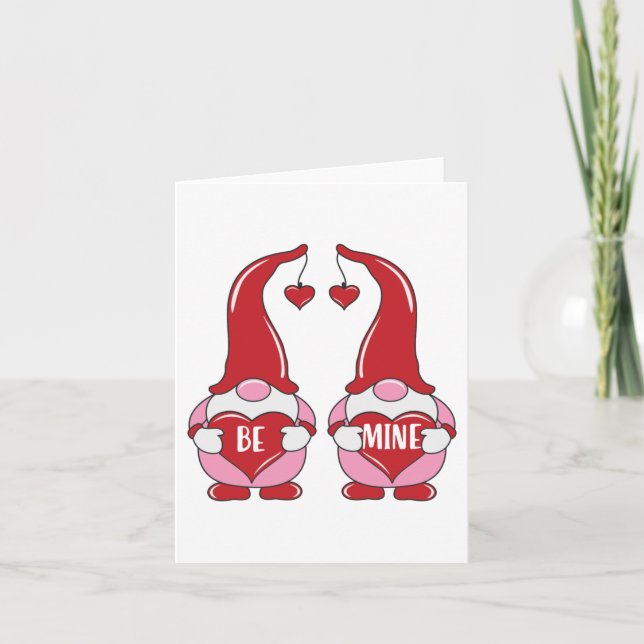 valentijn wenskaart Be Mine - Gnomes Karte (Vorderseite)