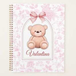 Valentina | Benutzerdefiniertes rosa Teddy-Bär-Kin Planer