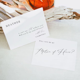 VALENTINA Classic Script Matron of Honor Vorschlag Einladung