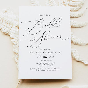 VALENTINA Elegante Minimalistische Schrift Brautpa Einladung