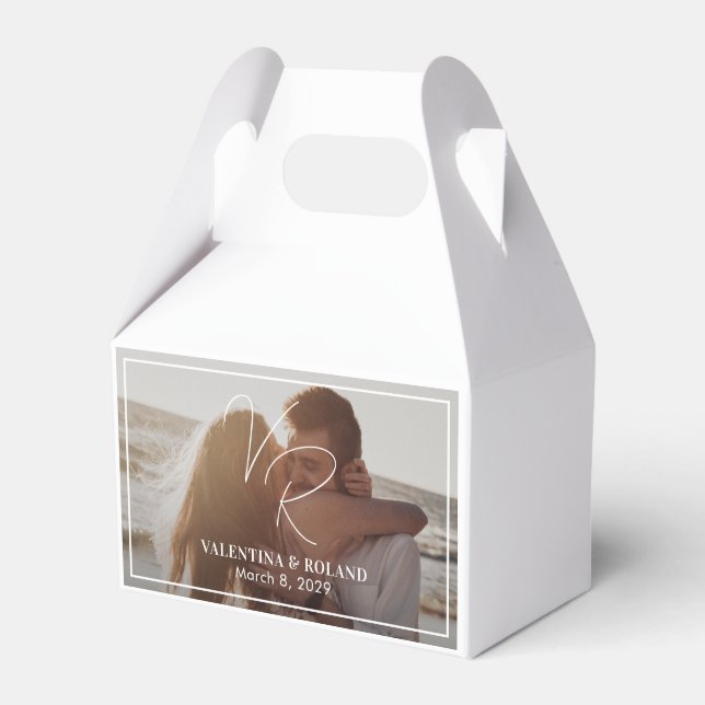 Valentina Foto Moderne Hochzeit Geschenkschachtel (Vorderseite)