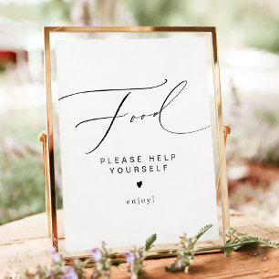 VALENTINA Moderne elegante Script Typografie Food Poster