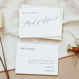 VALENTINA Whimsical Script Trauzeugin Vorschlag Einladung