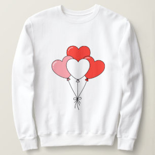 Valentinalballonherz im Shirt-Design Sweatshirt