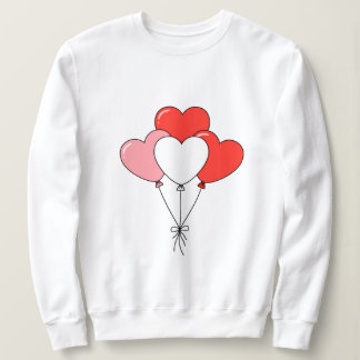 Valentinalballonherz im Shirt-Design Sweatshirt