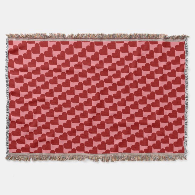 Valentinas schwarze, klassische Herzklopfen-Decken Decke (Vorderseite)