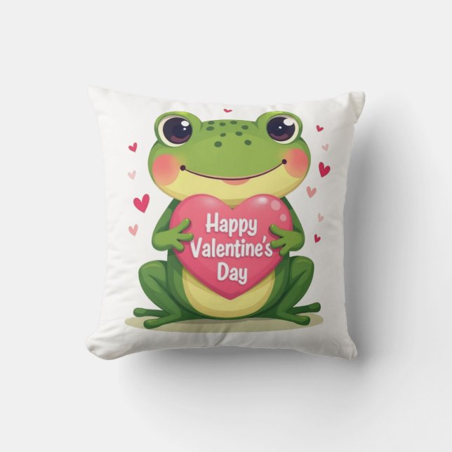 Valentinatfrosch Kissen (Vorderseite)