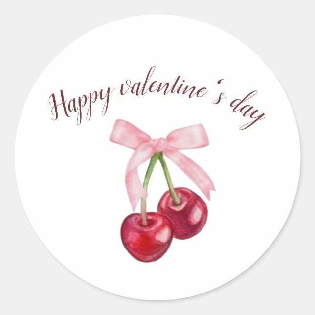 Valentinaufkleber Runder Aufkleber (Vorderseite)