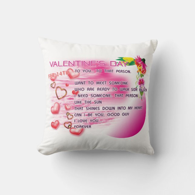 Valentine 2026 Pillow Kissen (Vorderseite)
