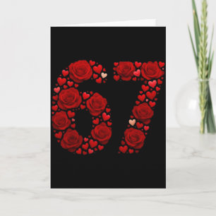 Valentine 67 Meme Rose Herzen Lustig Sechs Sieben Karte