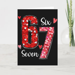 Valentine 67 Six Seven Meme Rose Herzen Valentinst Karte