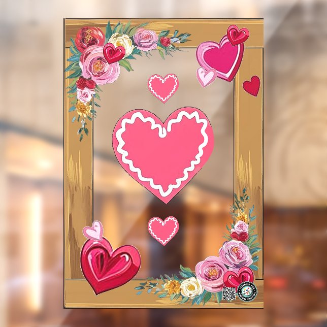 Valentine Accent Window Cling 28x40 Anpassen Fensteraufkleber (Blatt 2)