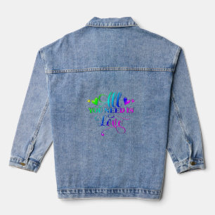 Valentine Alles was du brauchst ist Liebe Inspirie Jeansjacke