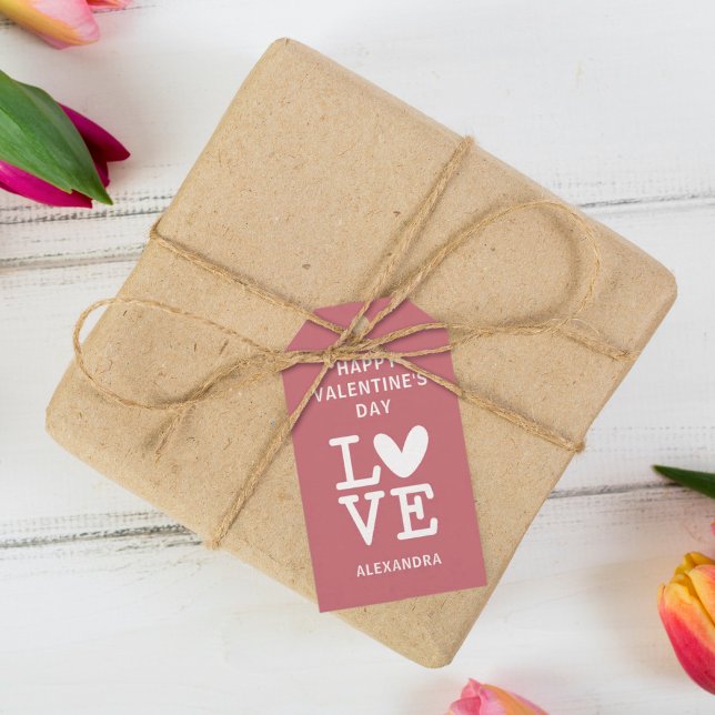 Valentine alte Rose & Weiße Liebe Geschenkanhänger (Von Creator hochgeladen)