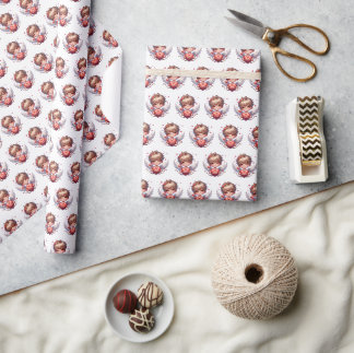 Valentine Angel Heart Wrapping Paper Geschenkpapier