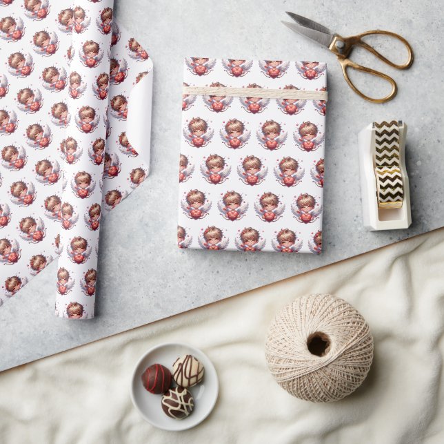 Valentine Angel Heart Wrapping Paper Geschenkpapier (Basteln)