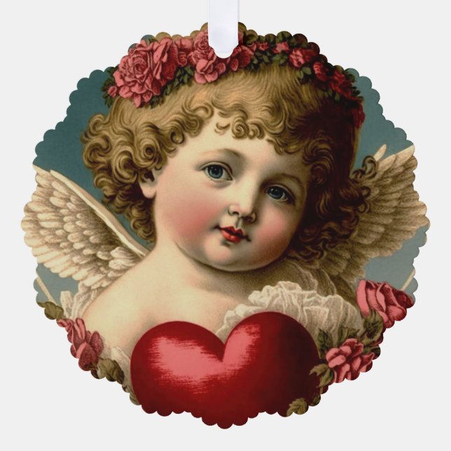 Valentine Angel Paper Ornament Card (Vorderseite)