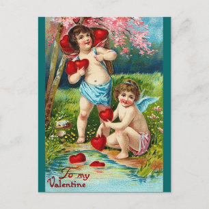 Valentine Angels Feiertagspostkarte