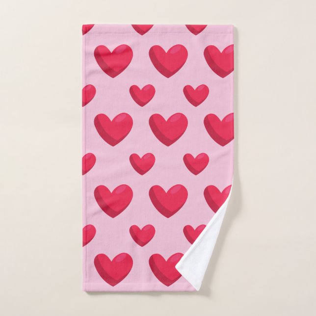 Valentine Arrière - plan Avec Amour Du Coeur (Serviette à main)