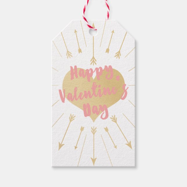 Valentine Arrows Geschenkanhänger (Vorderseite)