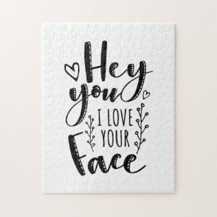 Valentine Art Hey, ich Liebe dein Gesicht