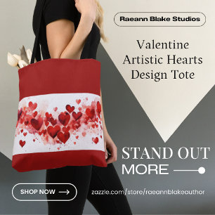 Valentine Artistic Heart Design Tote Bag Tasche