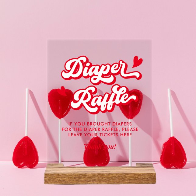 Valentine Baby Duwer Diaper Raffle Acrylschild (Von Creator hochgeladen)