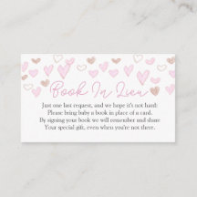Valentine Baby Shower Book In anstelle von Beilage