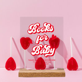 Valentine Baby Shower Books für Baby Acrylschild