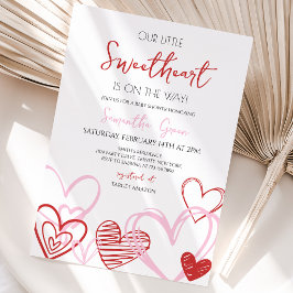 Valentine Baby Shower Einladung