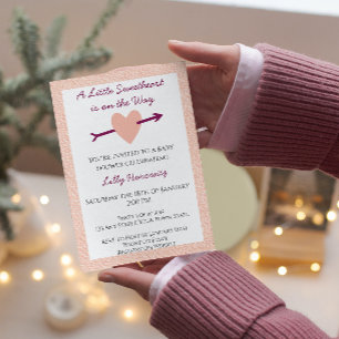 Valentine Baby Shower Einladung
