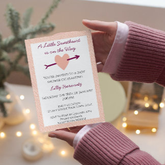 Valentine Baby Shower Einladung