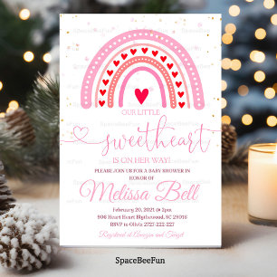 Valentine Baby Shower Einladung, ist auf dem Weg Einladung