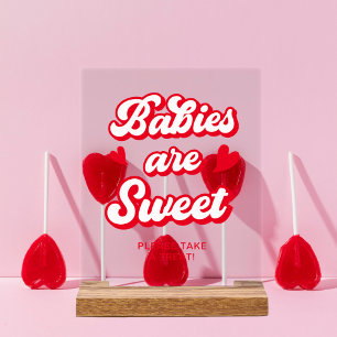Valentine Baby Shower Fevor Acrylschild