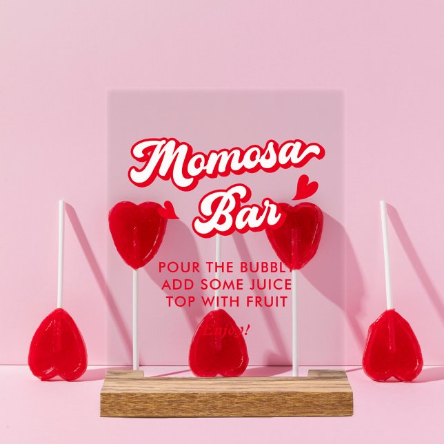 Valentine Baby Shower Momosa Bar Acrylschild (Von Creator hochgeladen)