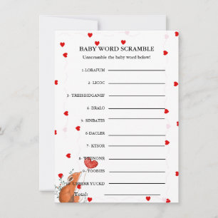 Valentine Baby word Rührei Baby Dusche Karte