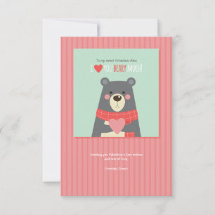Valentine Bear Urlaubskarte Einladung