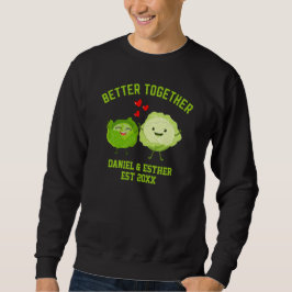 Valentine BETTER TOGETHER Cute Cabbage Couples Sweatshirt