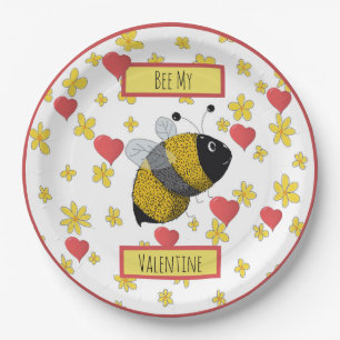 Valentine  Biene Pappteller