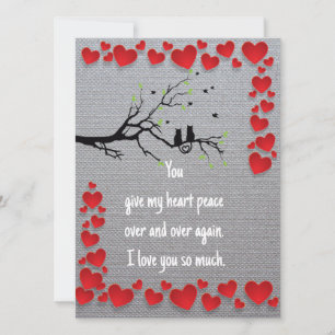 Valentine Birds Karte