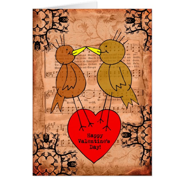 Valentine Birds Mixed Media (Vorne)