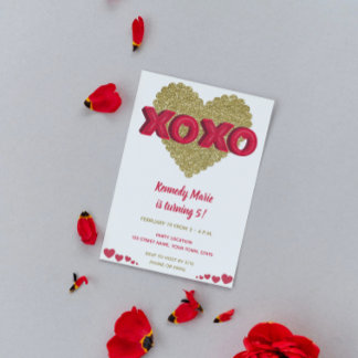 Valentine Birthday Einladung