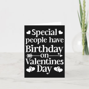 Valentine Birthday Girls Geboren auf Valentinen Karte